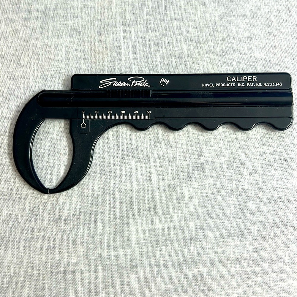 🌞 Susan Powter vintage 90s Weight Loss Caliper black with silver print.